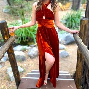 🧡 ETSY Boutique Burnt Orange Gown 🧡